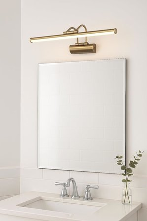 Eskitme Flüt Duvar Apliği – 35cm 6W LED 3200K Gün Işığı – Banyo, Ayna, Resim, Tablo, Çerçeve Üstü Dekoratif Aydınlatma Lambası – 220V, IP20, Metal Gövde