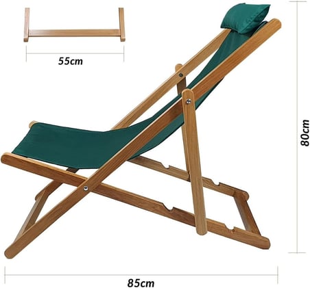 AHŞAP KATLANABİLİR TAŞINIR ŞEZLONG. PLAJ, BAHÇE, TERAS, BALKON ŞEZLONGU. (KREM)