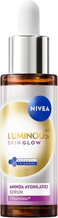 NIVEA Luminous630 Skin Glow Anında Aydınlatıcı Serum, 30 ml, Eşit Cilt Tonu,Nemlendirme,Leke Karşıtı Thiamidol,Niasinamid,Aloe Vera