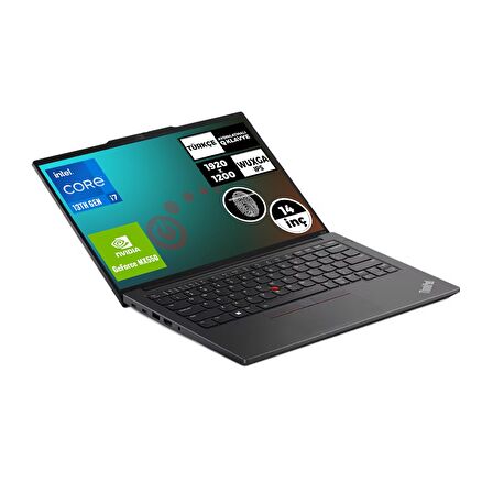 LENOVO ThinkPad E14 Gen 5 Intel Core i7-1355U 24GB 1TB + 1TB SSD 14" WUXGA 2GB MX550 Freedos Taşınabilir Bilgisayar 21JLS2G6TX 012