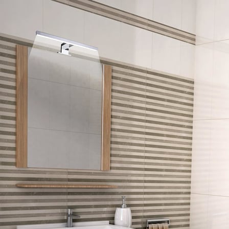 Meriç Dekoratif Led Banyo Aplik 30cm Krom (6500K Beyaz Işık, 30 Cm)