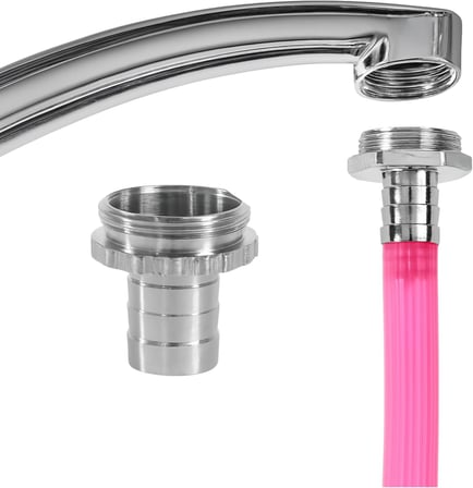 Musluk Hortum Bağlantı Aparatı, 1/2 İnç Dış Dişli Pirinç Rekor, Sızdırmaz Metal Adaptör