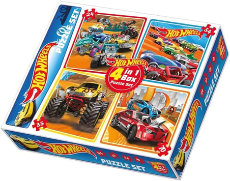 Hotwheels Puzzle 4in1