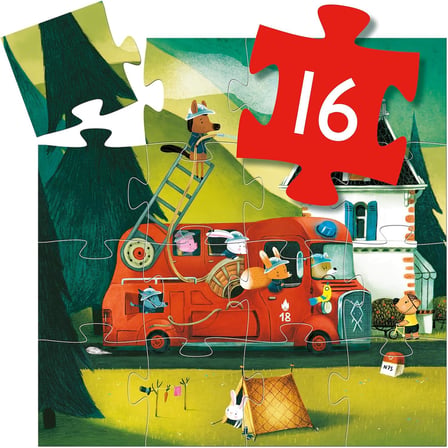 Dekoratif Puzzle 16 Parça The Fire Truck DJ0