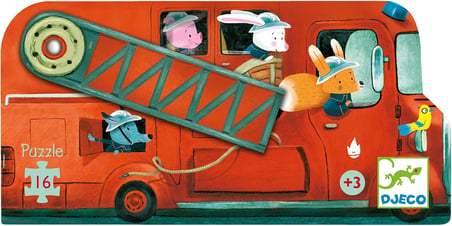 Dekoratif Puzzle 16 Parça The Fire Truck DJ0