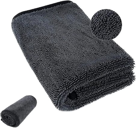 Süper Emici Oto Kurulama Bezi Araç Temizlik Havlusu Mikrofiber Temizleme Bezi Araba Yıkama Süngeri (50x70cm) (Gri)