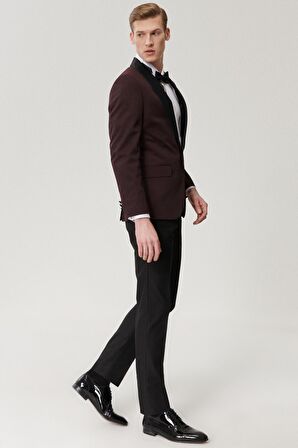 Erkek Ekstra Slim Fit Dar Kesim Desenli Smokin Damatlık