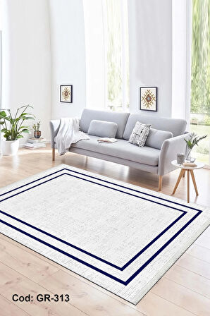 Pamuk Dokuma Taban Kaymaz Yıkanabilir Klasik Desenli  Salon Halısı Mutfak Halısı Koridor Halısı