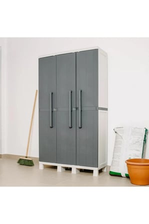 Toomax 3 Kapılı Plastik Dolap, Bahçe Dolabı, Banyo Dolabı.97*37*173