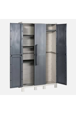 Toomax 3 Kapılı Plastik Dolap, Bahçe Dolabı, Banyo Dolabı.97*37*173