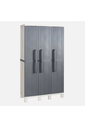Toomax 3 Kapılı Plastik Dolap, Bahçe Dolabı, Banyo Dolabı.97*37*173