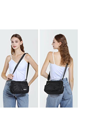 Saten Yumuşak Kumaş  Postacı Kadın Çantası Şık ve Zarif Hafif Malzeme