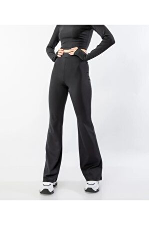 Kadın Siyah İspanyol Tayt