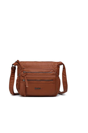 Yıkama Rölaks Deri Yumuşak Kadın Postacı Çantası