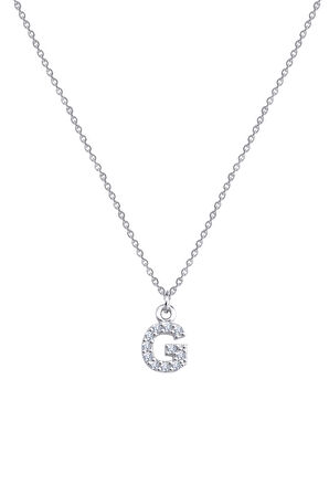 Kadın Taşlı G Harfi Kolye | undefined