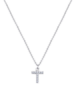 Kadın Taşlı T Harfi Kolye | undefined