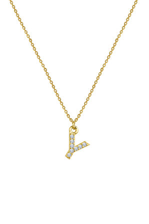 Kadın Taşlı Y Harfi Kolye | undefined