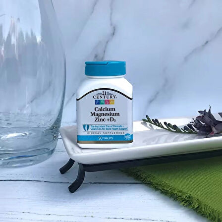 21st Century Calcium (Kalsiyum) magnesium (Magnezyum) zinc + D3 Vitamin 90 tablets