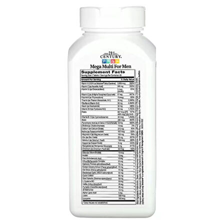 21st Century Mega Multivitamin for Men Vitamin 90 Tablets