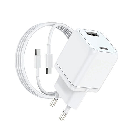 Woyax by Deji Gan 33W Type-C PD ve USB Hızlı Şarj Aleti, 1.2m 60W-2A Type-C Şarj Kablosu