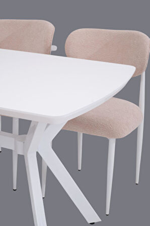 Venedik Polo MDF Lak Panel Açılır Mutfak Masa Sandalye Takımı 80*130cm
