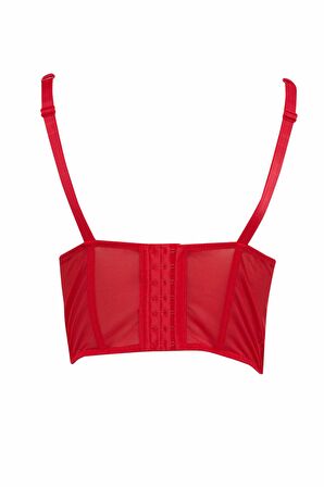 DeFacto Fall in Love Dantelli Dolgulu Kırmızı Bra D6410AX24WNRD59