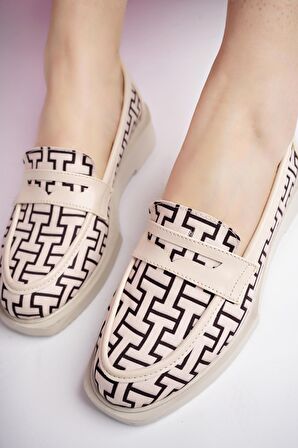 Muggo LUVİ Garantili Kadın Loafer Günlük Eva Taban Casual Makosen Ayakkabı