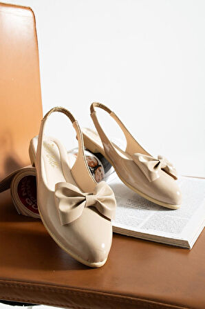 Kadın Babet Vizon Suni Deri Fiyonklu  Babet Rahat Hafif Babet Günlük Babet