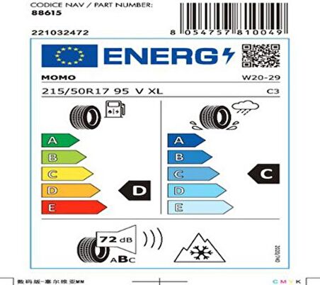 Momo 215/50 R17 95V XL North Pole W-20 Kış Lastiği ( Üretim Yılı: 2024 )
