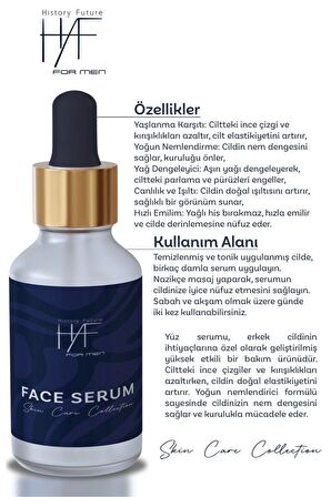 Yüz Serumu Erkeklere Özel Nemlendirici Yağ Dengesi Sağlayan Yaşlanma Karşıtı Etkili Yüz Serumu 20 ml