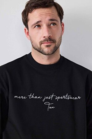 Twn Relaxed Fit Siyah Nakışlı Sweatshirt 2ECE25ORT0694