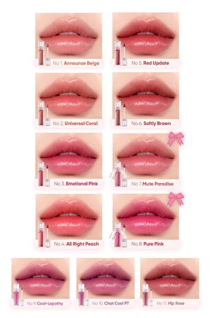 Doğal Tonlarda, Uzun Süre Kalıcı, Işıltılı Tint PERIPERA Water Bare Tint (07Mute Paradise)(Peritage)