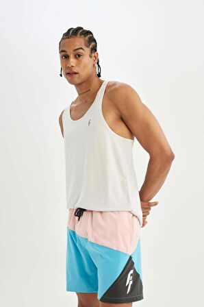 DeFactoFit Regular Fit Baskılı Esnek Dokulu Sporcu Kısa Boy Deniz Şortu B5999AX24HSTR231