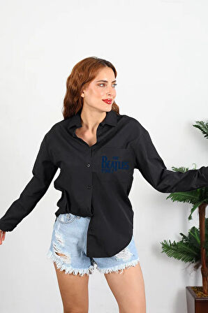 The Beatles 1967 Müzik Grubu Baskılı Unisex Cepli Gömlek