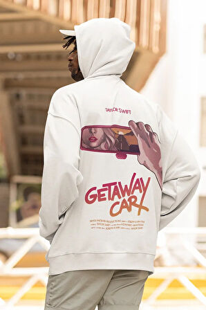 Taylor Swift Getaway Car Baskılı Unisex Oversize Şarkıcı Hoodie