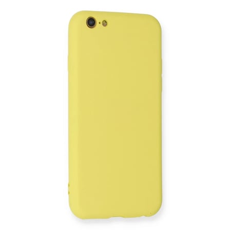 Bezos iPhone 6 Kılıf Nano içi Kadife Silikon - Sarı 22
