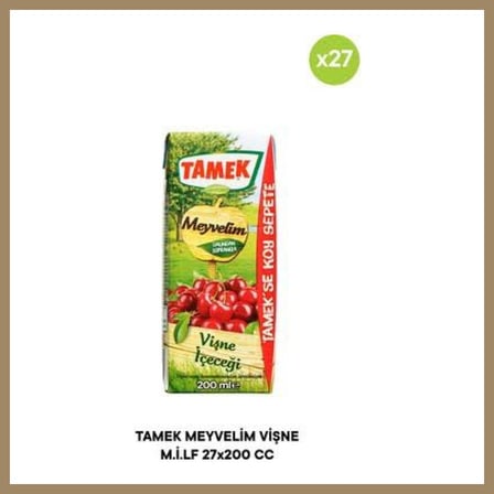 Bezos TAMEK VİŞNE NEKTARI 200 ML (27 Adet) 22