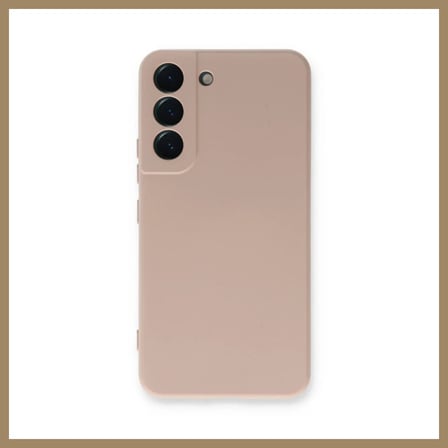 Bezos Samsung Galaxy S22 Plus Kılıf Nano içi Kadife Silikon - Pudra 22