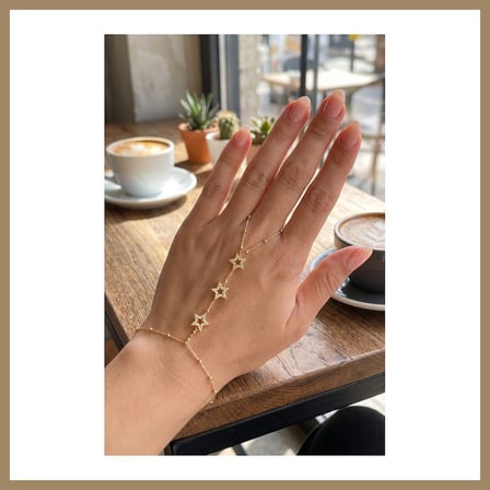Bezos Gold Renk Pirinç Zirkon Taşlı Yıldız Model Şahmeran 22