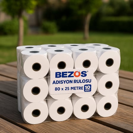 BEZOS 80x25 Termal Adisyon Rulosu 10'lu Paket 22