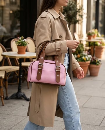 Bezos City Bloom Pembe Omuz Çantası 22