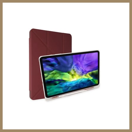 Bezos iPad 10.2 (8.nesil) Kılıf Kalemlikli Mars Tablet Kılıfı - Mürdüm 22