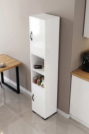 Bezos Çok Amaçlı Erzak Dolabı Beyaz 35 cm 22
