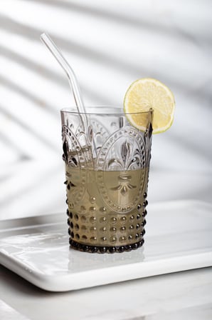 Bezos Akrilik Füme 6'lı Kısa Bardak & Su Meşrubat Kahve Yanı Bardağı 400 ml ( Cam Değildir ) 22