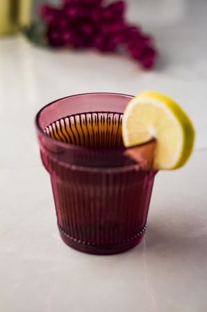 Bezos Akrilik Mürdüm Tekli Kısa Bardak & Su Meşrubat Kahve Yanı Bardağı 300 ml ( Cam Değildir ) 22
