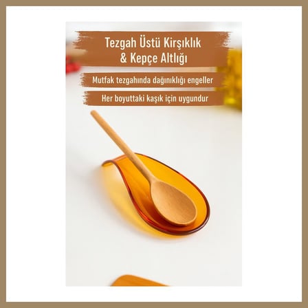 Bezos Akrilik Bal Tezgah Üstü Kirli Kaşıklık & Kepçe Altlığı 22