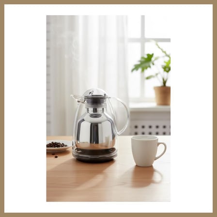 Bezos 1 Lt Akrilik Şeffaf Çay Termosu 12 Saat Sıcak 24 Saat Soğuk 22