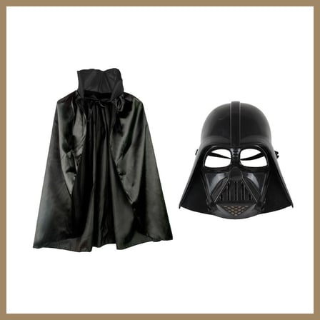 Bezos Çocuk Boy Yıldız Savaşları Star Wars Darth Vader Maskesi ve 90 cm Pelerin Seti Siyah 22