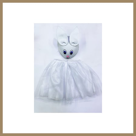 Bezos Tavşan Kostümü Beyaz - 23 Nisan Tavşan Şapka ve Tütü Etek Seti 2 Parça 22