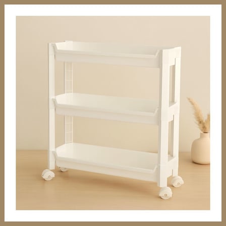 Bezos 3 Katlı Tekerlekli Sepet Organizer Raf 22